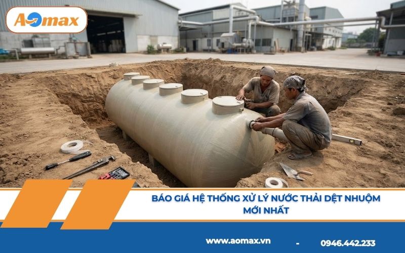 Báo giá hệ thống xử lý nước thải dệt nhuộm mới nhất 2026