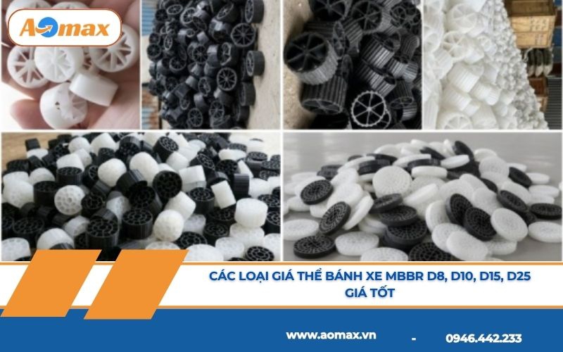 Các loại giá thể bánh xe MBBR D8, D10, D15, D25 giá tốt